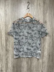 pageboy ページボーイ シアー 半袖 メロー ブラウス シャツ sizeF/白ｘ黒 ■◆ レディース