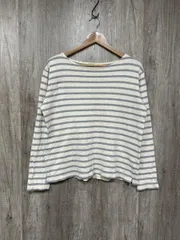 BACK NUMBER バックナンバー ボーダー プルオーバー Tシャツ sizeM/白ｘ青 ◆■ メンズ