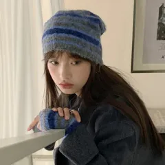 ニットキャップ ボーダー柄 ニット帽 レディース 帽子 おしゃれ ビーニー 可愛い ブルー ブラック ピンク ブラウン ベージュ 青 黒 茶色 かわいい 大人 女性 ぼうし しましま 縞柄 ボーダーパターン ニットハットお洒落 カジュアル かっこいい 韓国ファ