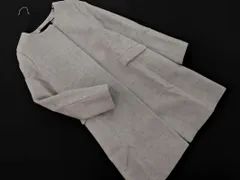 green label relaxing グリーンレーベルリラクシング ユナイテッドアローズ アンゴラ混 ノーカラー コート size40/グレー ◇■ レディース