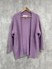 BEAMS LIGHTS ビームスライツ 洗える ARTHUR ニットプルオーバー カーディガン size38/紫 ◆■ レディースのサムネイル