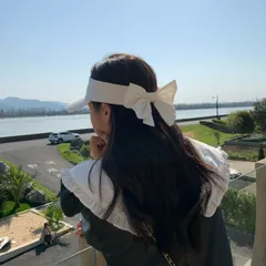 サンバイザー ハット 蝶結び リボン UVカット 紫外線対策 レディース 韓国 ファッション 雑貨 かわいい おしゃれ 北欧 送料無料 [K] (T)