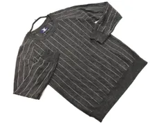 COMME CA COMMUNE コムサコミューン ウール混 ストライプ ニット セーター sizeM/グレー ◇■ メンズ
