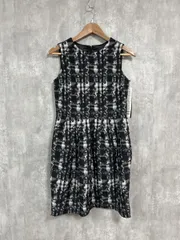 美品 LOUNIE ルーニィ タグ付 未使用 定価28000円 チェック モノクロ ノースリーブ ワンピース size38/黒 ■◆◎レディース