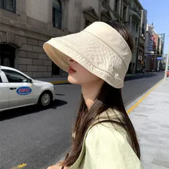 サンバイザー コットン ハット UVカット 紫外線対策 レディース 韓国 ファッション 雑貨 かわいい おしゃれ 北欧 送料無料 [K] (T)