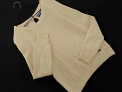BURBERRY バーバリー BLUE LABEL ブルーレーベル ウール100% ニット セーター size38/アイボリー ◇■ レディース