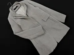 ZARA basic ザラ ベーシック ジップアップ スタンドカラー コート sizeL/グレー ◇■ レディース