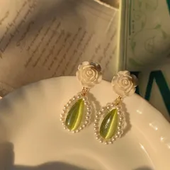 非対称925シルバーポストビンテージピアス・イヤリング (T)