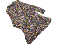 ZARA TRF ザラ トラファ 花柄 チュニック ワンピース sizeXS/黒 ◇■ レディース
