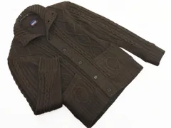 NICOLE CLUB ニコルクラブ ケーブル編み ニット カーディガン size48/ブラウン ◇■ メンズ