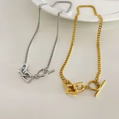 種類2：ゴールド/ネックレス レディース韓国ファッションデザインネックレス (T)