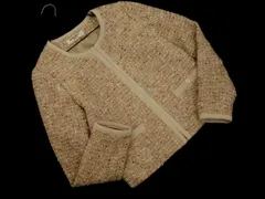 NATURAL BEAUTY BASIC ナチュラルビューティーベーシック ノーカラー ジャケット sizeS/ベージュ ◇■ レディース
