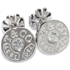 ティファニー ピアス K18WG ダイヤ2P 1837 サークル ピアス - メルカリ