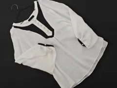 JEANASIS ジーナシス ボリュームスリーブ ブラウス シャツ sizeF/黒ｘ白 ◇■ レディース