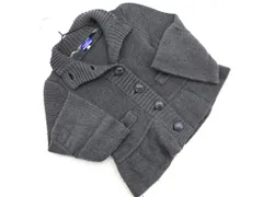 バーバリーブルーレーベル　フード付きニットカーディガン　ロゴボタン刺繍　セーター バーバリーブルーレーベル フード付きニットカーディガン ロゴボタン