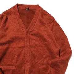 90's 00's ハバンド ニット フリース カーディガン (XL) オレンジ杢系 橙色系  無地 ポケット付 90年代 00年代 旧タグ オールド Haband 1 アメリカ古着 USED ビンテージ ヴィンテージ