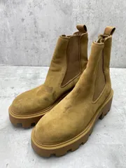 ZARA ザラ スウェード トラックソールサイドゴア ブーツ size38/キツネ色 ◆■レディース