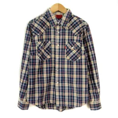 リーバイス レッドタブ Levi's RED TAB シャツ チェック 長袖 コットン M 青 ブルー