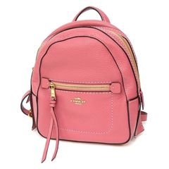 6/5まで特価！新品未使用 COACH リュック ピンク レザープラ袋紙袋付き 
