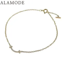 TIFFANY&Co.(ティファニー) ティファニー T スマイル ミニ ブレスレット ダイヤモンド K18 ピンクゴールド PG ブレスレット ジュエリー Tスマイル ピンクゴールド レディース 41100073263【中古】【アラモード】