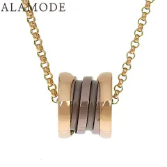 BVLGARI(ブルガリ) ビーゼロワン ビー・ゼロワン ネックレス K18 ピンクゴールド PG メタル ネックレス アクセサリー ジュエリー B-zero1 ピンクゴールド ブラウン茶 レディース 41100073266【中古】【アラモード】