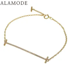 TIFFANY&Co.(ティファニー) D0.12 ティファニー T スマイル ブレスレット スモール ダイヤモンド K18 イエローゴールド YG ブレスレット ジュエリー ゴールド金 レディース 41100076499【中古】【アラモード】
