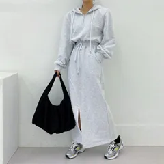 カジュアル 韓国ファッション 流行 ゆったり 運動風 パーカーワンピース[K](T)