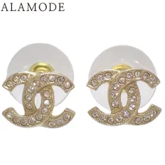 CHANEL(シャネル) ココマーク ラインストーン ピアス メタル(GP) ラインストーン ピアス アクセサリー ジュエリー シャンパンゴールド金 レディース 40802171416【中古】【アラモード】