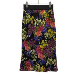 DOLCE&GABBANA ドルチェ＆ガッバーナ フラワーシルクスカート F4A1FT ブラック 38のサムネイル