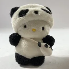★ 希少 レア ハローキティ パンダ 着ぐるみ ぬいぐるみ ポシェット マスコット サンリオ 平成 レトロ HELLO KITTY 現状品 0.07kg