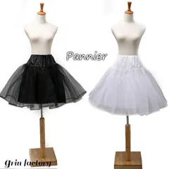 パニエ 黒 ブラック 白 ホワイト 60cm ボリューム 大人 スカート パニエスカート チュール チュチュ ゴスロリ ロリータ コスプレ 衣装 大人用 レース ひざ下丈 膝下丈 ニー丈 可愛い かわいい ドレス インナー ふわふわ ボリュームアップ ふりふり
