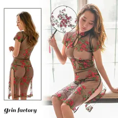 アダルト系 チャイナドレス ベビードール Tバック ショーツ セット セクシー ランジェリー セクシーコスプレ エッチなコスプレ エロいコスプレ 透け透け 超過激 大胆 下着 インナー エッチな下着 可愛い かわいい レディース エロい エロ下着 女性下着 セ