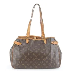 美品 ルイヴィトン モノグラム バティニョール オリゾンタル M51154 レザー トート バッグ ショルダー A4 レディース RUE DE40-10【中古】