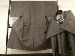 平和屋着物●男性　本場大島紬　アンサンブル　一元絣　霞文　正絹　逸品　AABE5573fy
