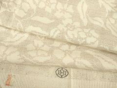 平和屋本店□極上 西陣 佐々木染織謹製 九寸名古屋帯 唐織 立涌花菱文