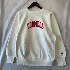 A6082 90's Champion Reverse Weave リバースウィーブ CORNELL 刺繍 カレッジスウェット 白 XL