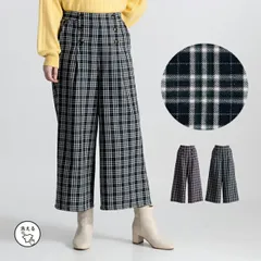 タータンチェックワイドパンツ (T)