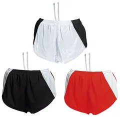 ウンドウ wundou ガールズ ランニングパンツ 110～150cm 吸汗 速乾 部活 運動 スポーツウェア ショートパンツ 短パン 陸上部 トレーニング ジュニア キッズ 学生  P5590J 0066 ブラック×ホワイト