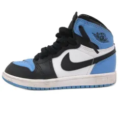 ナイキ NIKE PS Air Jordan 1 Retro High OG スニーカー ハイカット シューズ 靴 18.5cm 黒 ブラック 青 ブルー 白 ホワイト FD1412-400