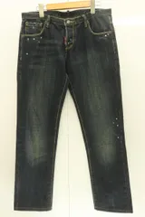 【中古】 DSQUARED2 メンズデニムパンツ 48 デニムパンツ DSQUARED2 48 インディゴブルー 藍 ペイント 74LA264
