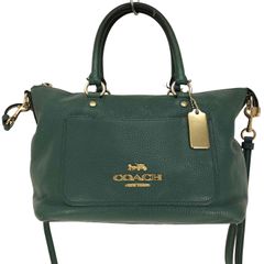 COACH プレーリーサッチェル 2WAY グリーン レザー ショルダーバッグ