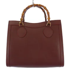 グッチ GUCCI バンブー ダイアナ ハンドバッグ レザー 赤茶 002 1186 0260 /KH ■OH