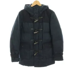 ザ・ダファー・オブ・セントジョージ The DUFFER of ST.GEORGE ダウンコート ダッフルコート トグルボタン チェック 切替 M 紺 ネイビー 青 ブルー 紺 ネイビー /HN のサムネイル