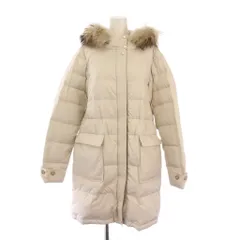 セオリー Theory ダウンコート アウター ロング丈 ラクーンファー 装飾 M アイボリー /BB