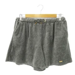 ブルーレーベルクレストブリッジ BLUE LABEL CRESTBRIDGE ショートパンツ ベロア ウエストゴム ストレッチ ロゴプレート 38 M グレー /MN10 ■GY18のサムネイル
