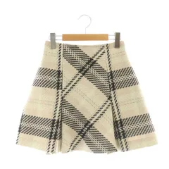 スナイデル SNIDEL 24AW ロービングチェックミニスカート ボックスプリーツ 0 アイボリー /DF ■OS