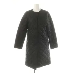 ラベンハム LAVENHAM キルティング ノーカラー コート アウター 38 黒 ブラック /DF ■OS