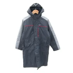 ナイキ NIKE スポーツウエア ベンチコート ロング丈 フード付き XS 130cm グレー 裏ボア /SY3 ■GY58 男の子