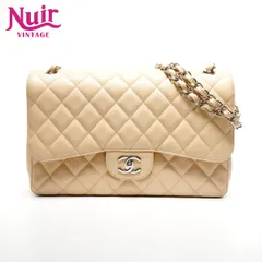CHANEL シャネル ショルダーバッグ 15番台 2011 キャビアスキン ダブルフラップ マトラッセ 30cm シルバー金具【中古】