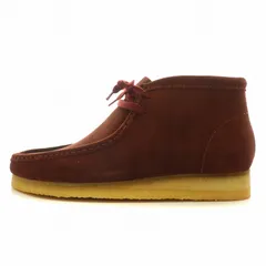 クラークス clarks Wallabee Boot Nut Brown ワラビーブーツ ナットブラウン ショートブーツ スエード スクエアトゥ 厚底 ロゴ US10.5 茶 26134755 /BB